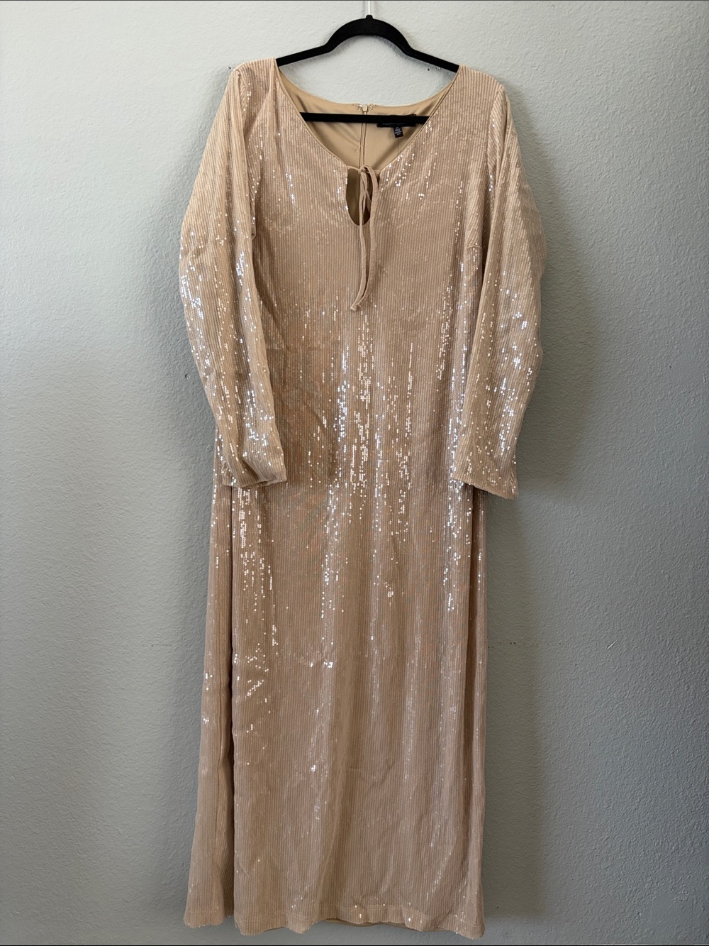 NEW Eloqui Sequin Long Sleeve Maxi Dress Plus Size